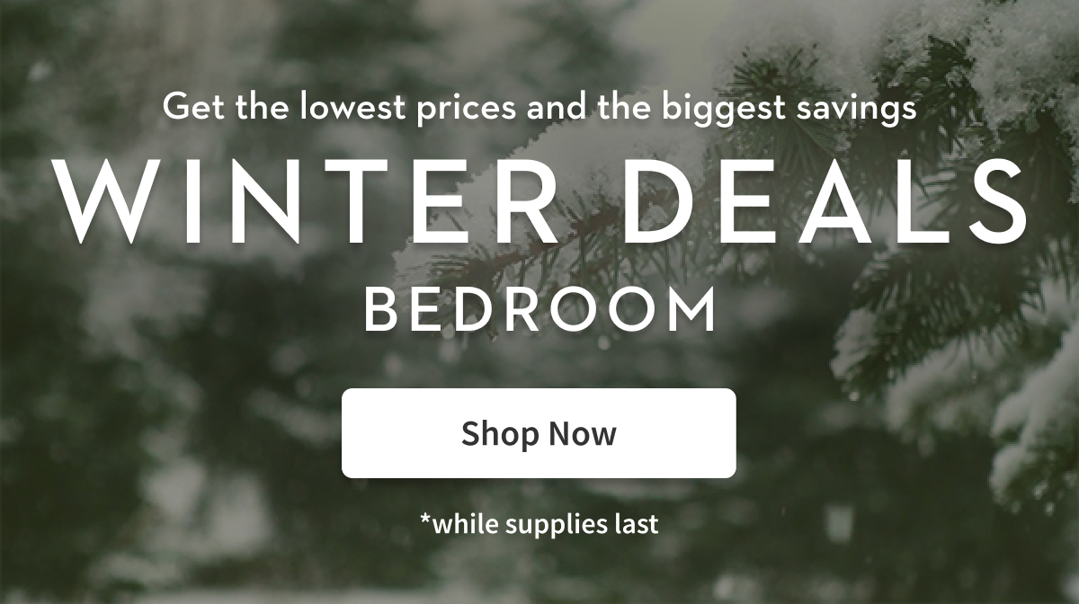 Get the lowest prices and the biggest savings | Winter Deals: Bedroom | Shop Now | *while supplies last