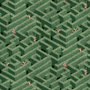 Labyrinth With Deer - 01