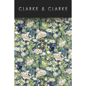 CLARKE & CLARKE BOTANICAL WONDERS WEDGWOOD FABRIC