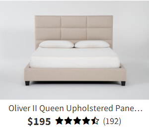 Oliver II Queen Upholstered Panel Bed
